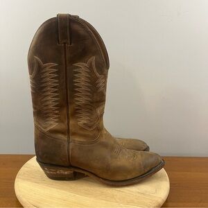 Boulet 1828 Brown Leather Western Hillbilly Golden Cowboy Boots Men’s Sz 10.5 E